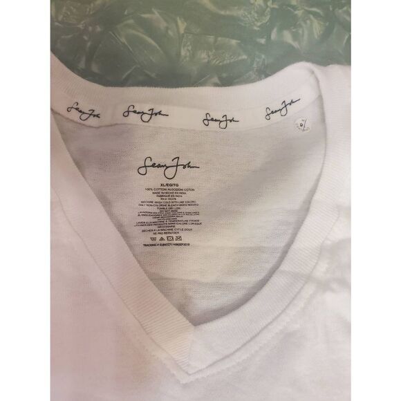 Sean John White V Neck T Shirt Sz XL6 oz - Picture 1 of 2